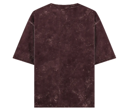 Acid Washed Maroon Oversized T-Shirt